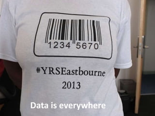 Data is everywhere
 