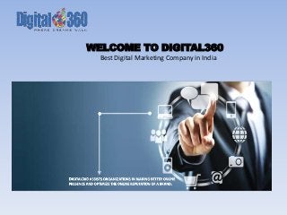 WELCOME TO DIGITAL360
Best Digital Marketing Company in India
 
