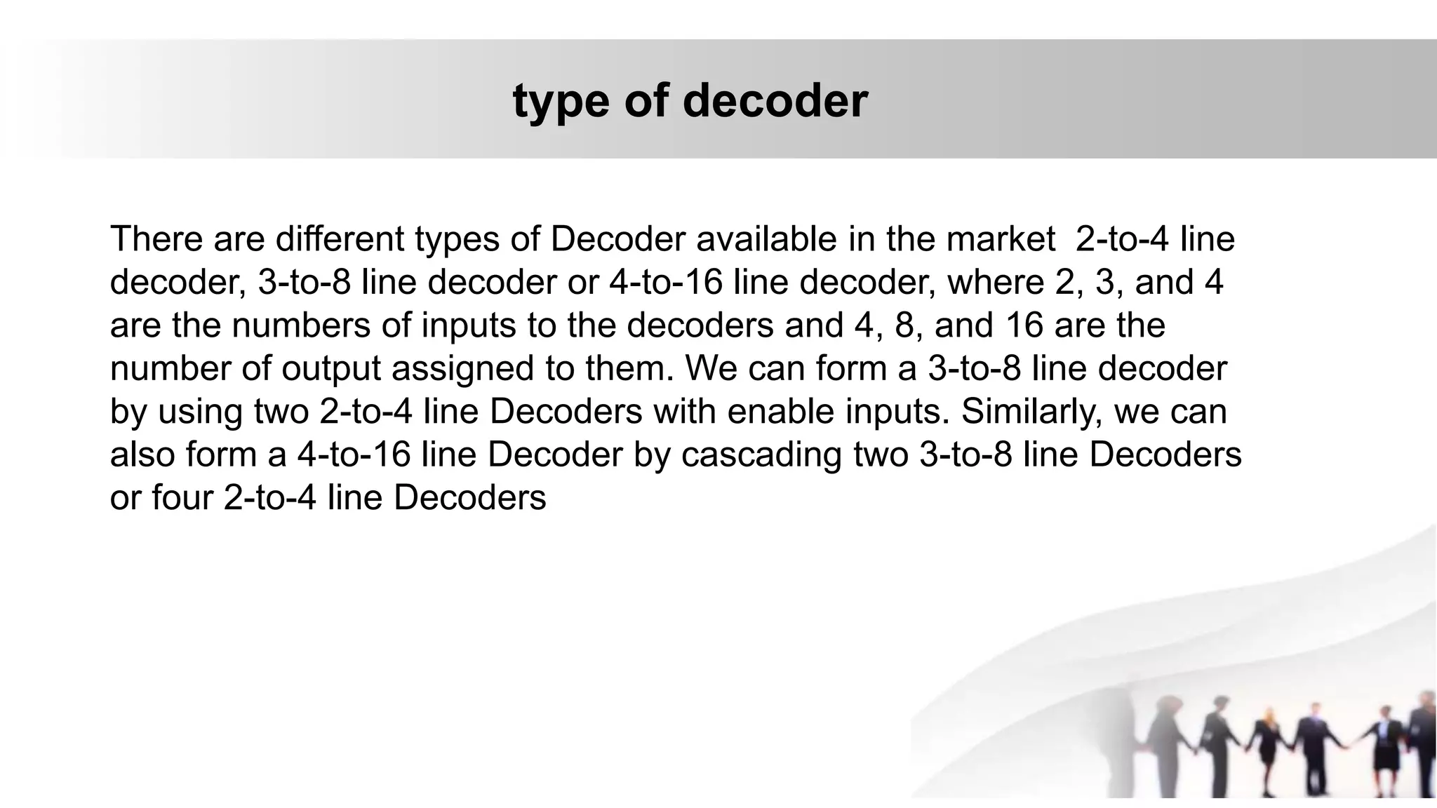 Digital electronices encode decode | PPT image.