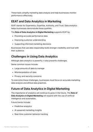 Role of Data Analytics in Digital Marketing | PDF