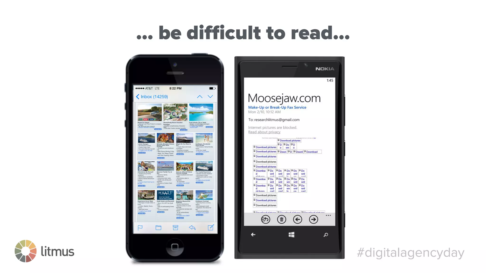 #digitalagencyday
… be diﬃcult to read…
 