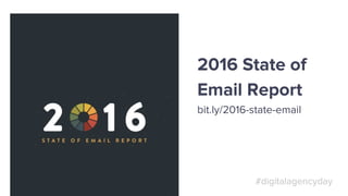 #digitalagencyday
2016 State of
Email Report
bit.ly/2016-state-email
 