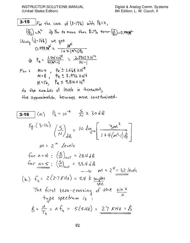 Digital And Analog Communication Systems 8th Edition Couch Solutions