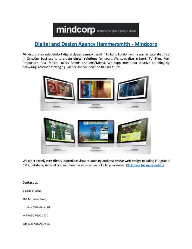 Digital and Design Agency Hammersmith Mindcorp