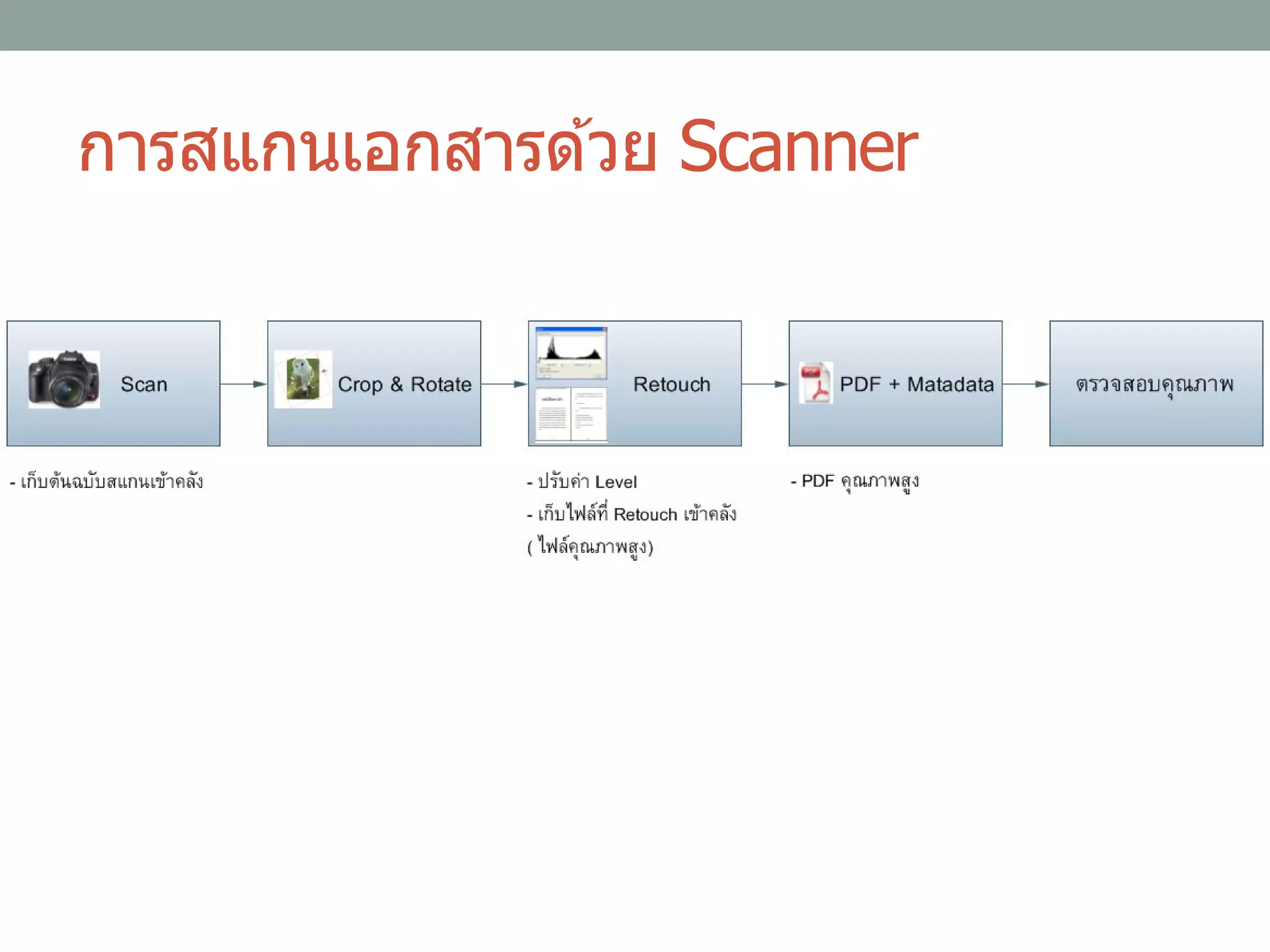 การสแกนเอกสารด ้วย Scanner
 