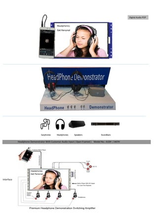 Audio Retail Demonstration System For Headphone, Earphone,Soundbar ...