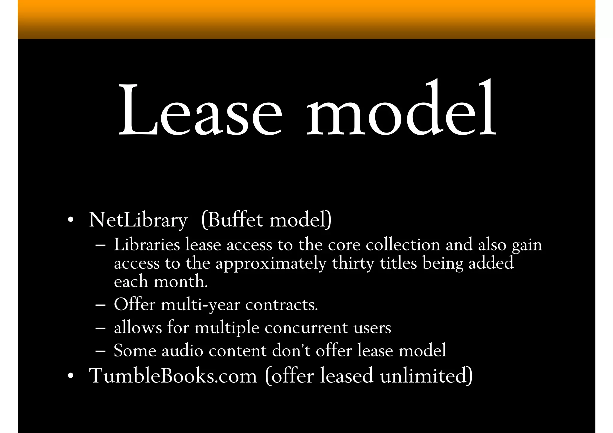 Digital Audiobook Services (Overdrive)