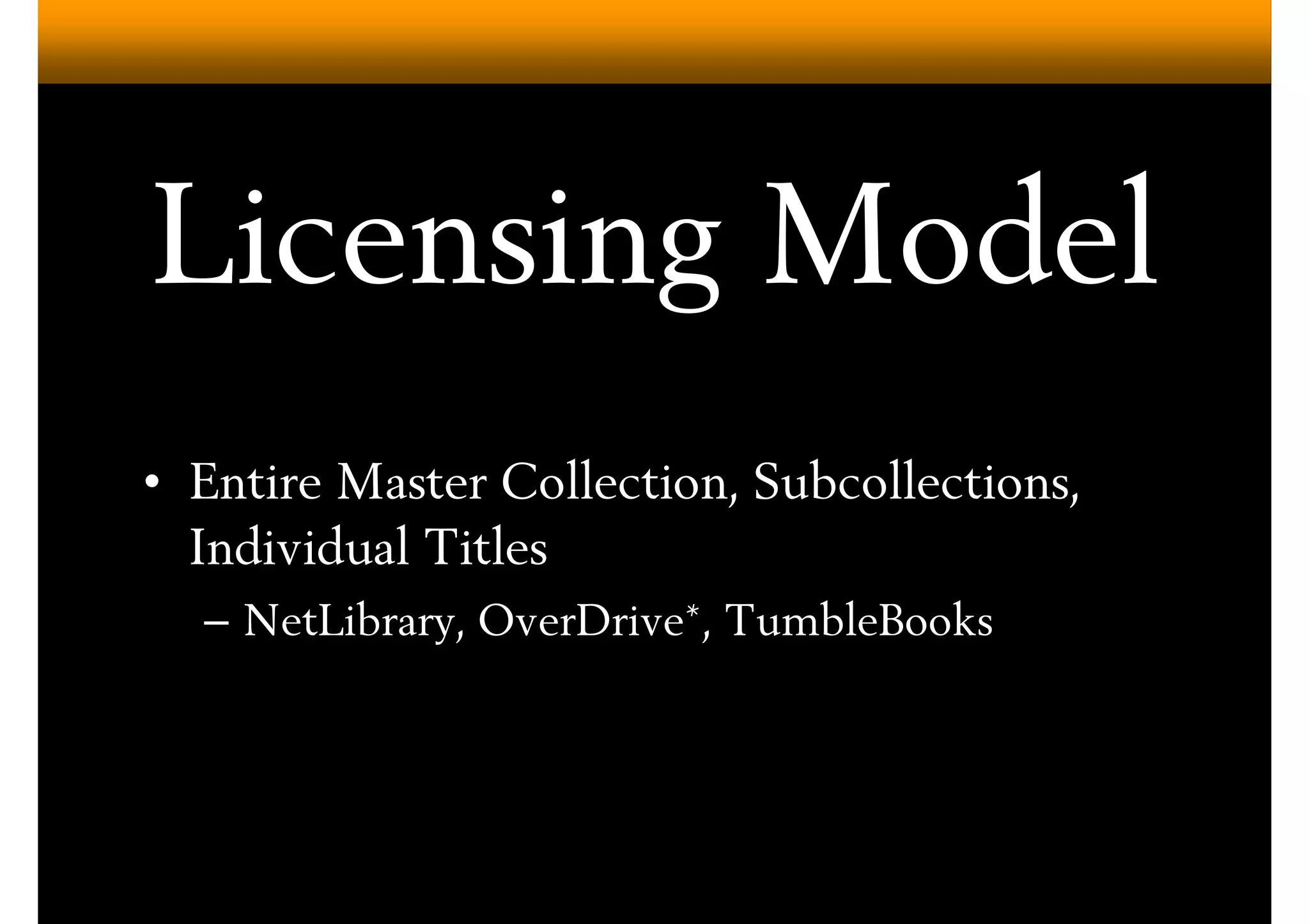 Digital Audiobook Services (Overdrive)