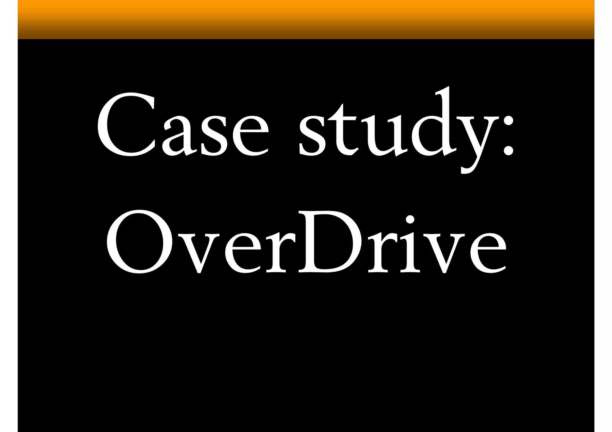 Digital Audiobook Services (Overdrive)