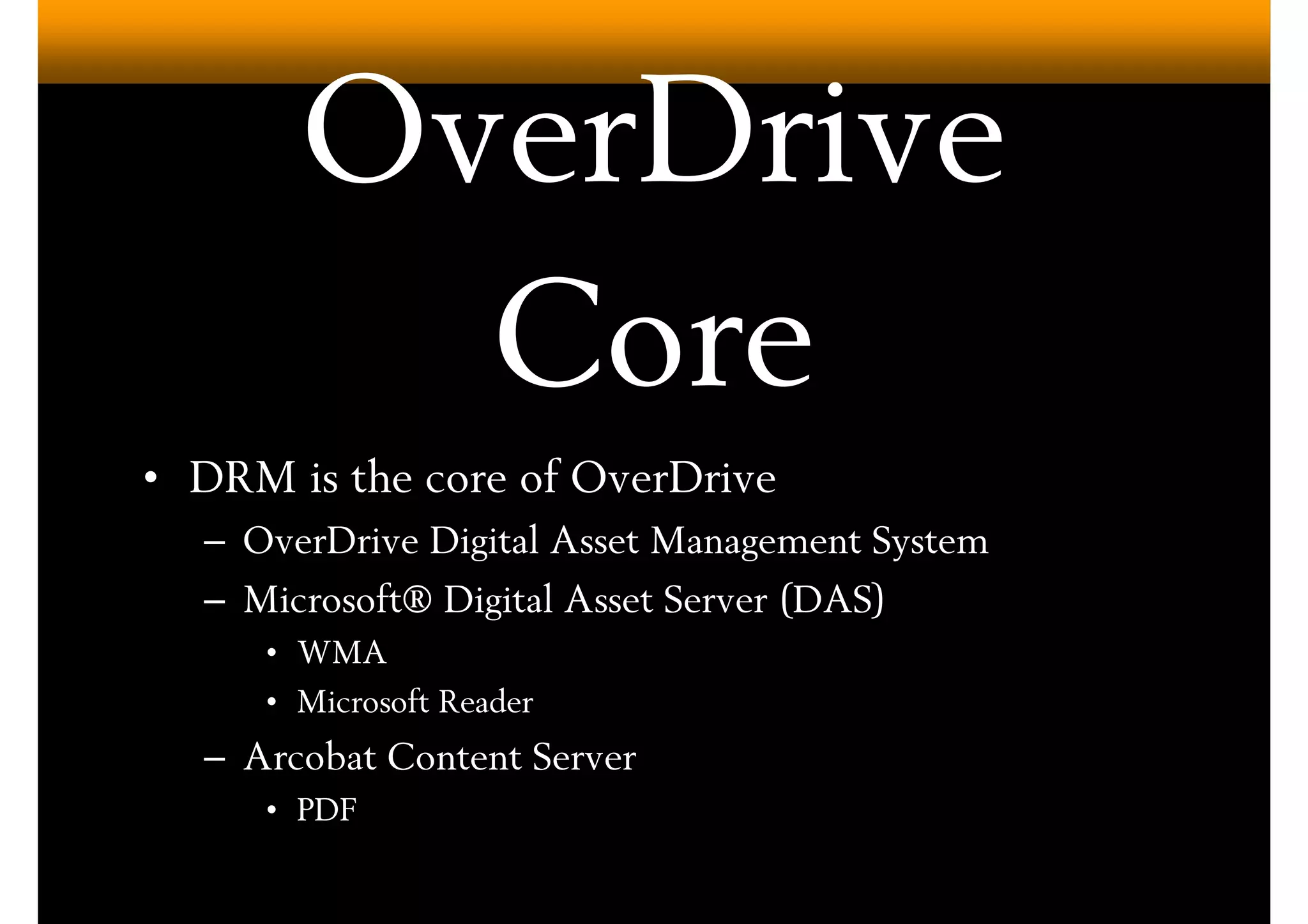 Digital Audiobook Services (Overdrive)