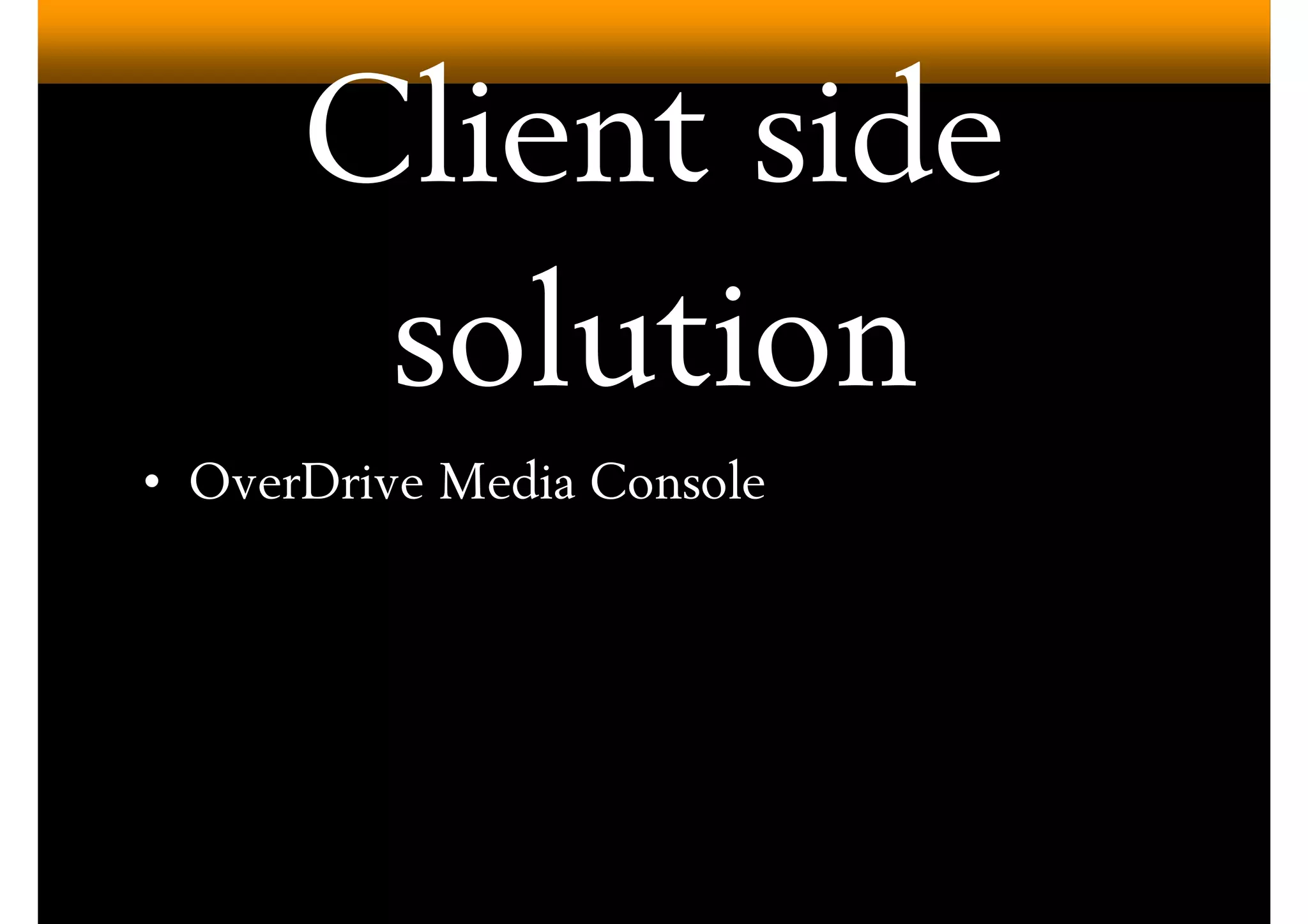 Digital Audiobook Services (Overdrive)