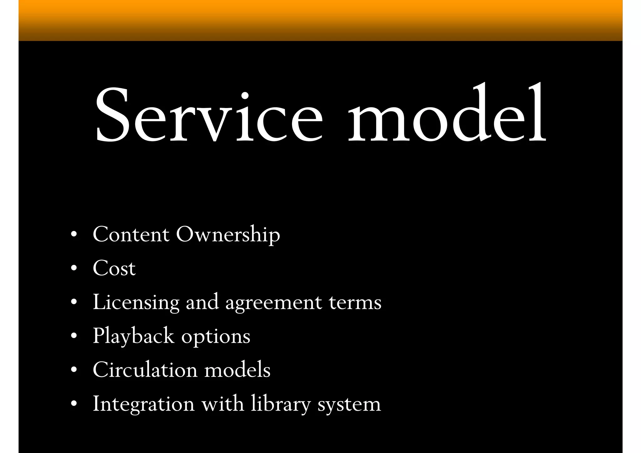 Digital Audiobook Services (Overdrive)