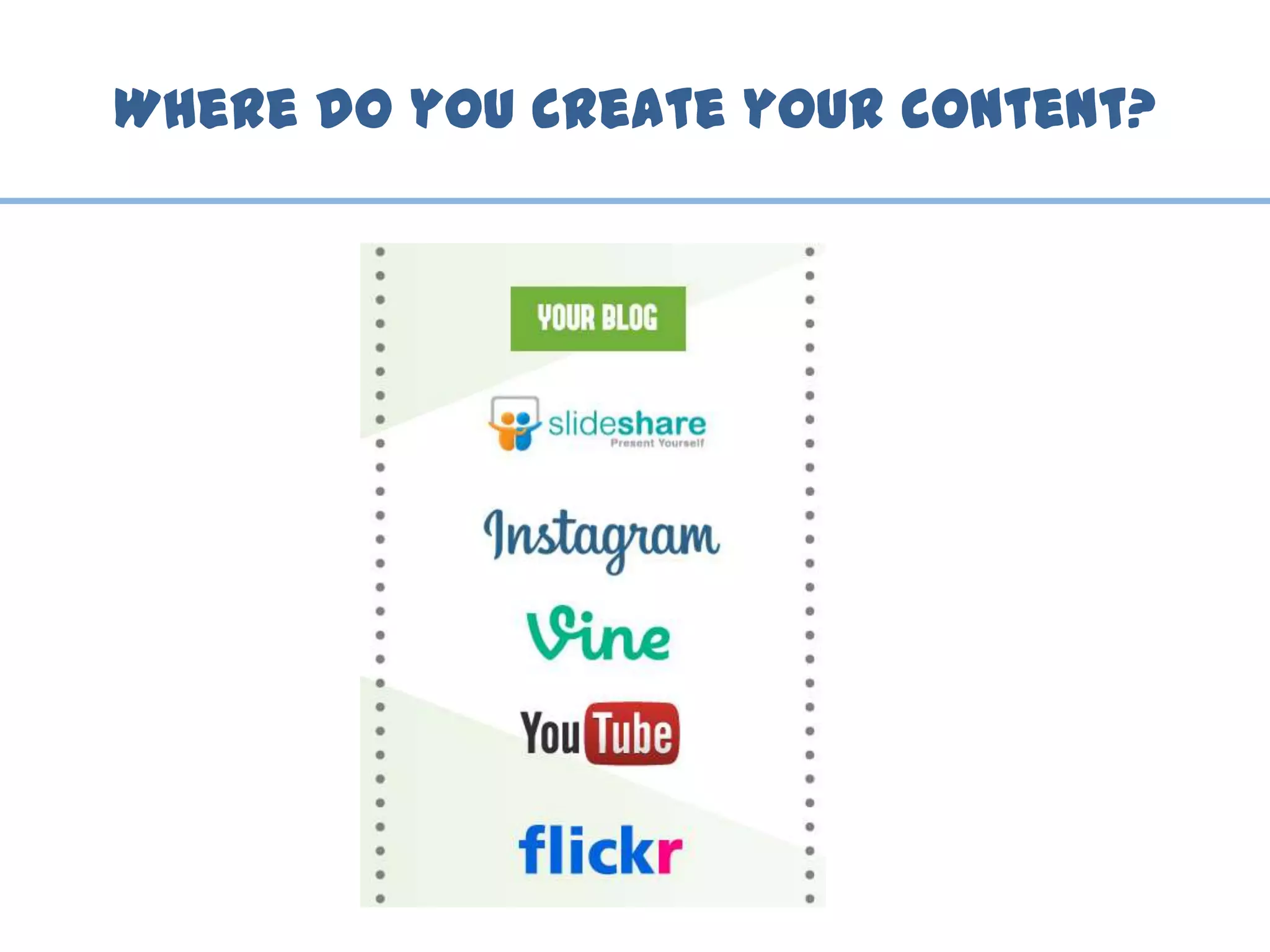 Where do you create your content?
 