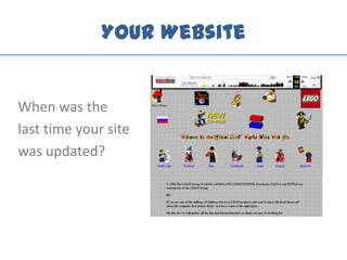 Your Website
When was the
last time your site
was updated?
 