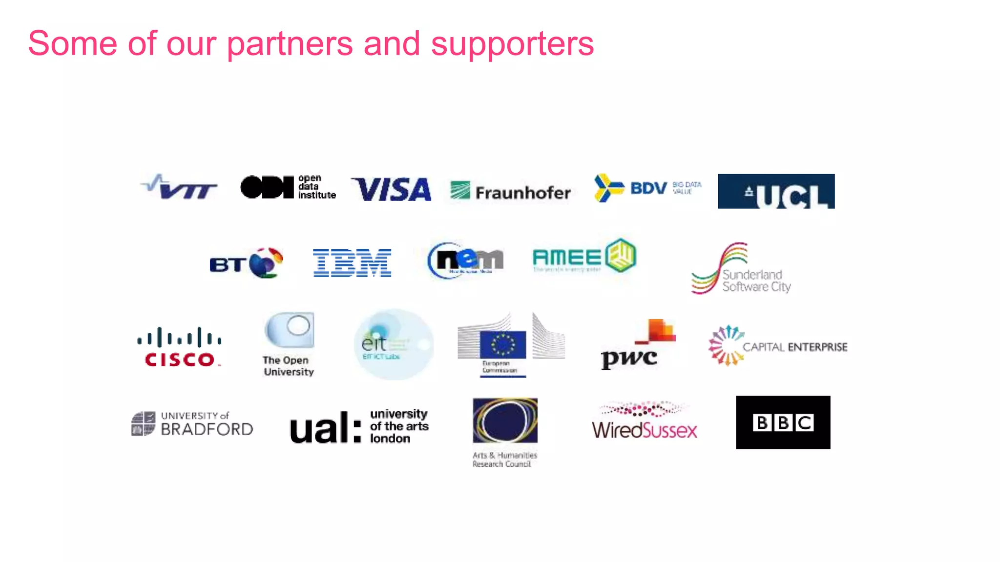 Some of our partners and supporters
 