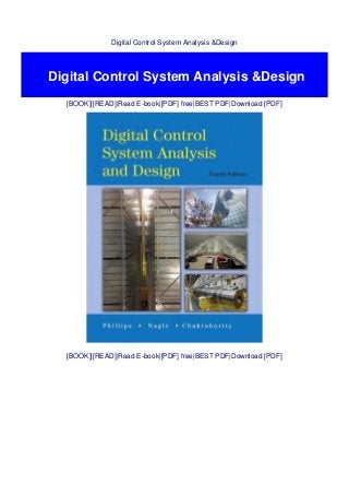 Digital Control System Analysis & Design
