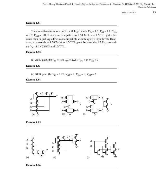 Digital Design And Computer Architecture 2nd Edition Harris Solutions 