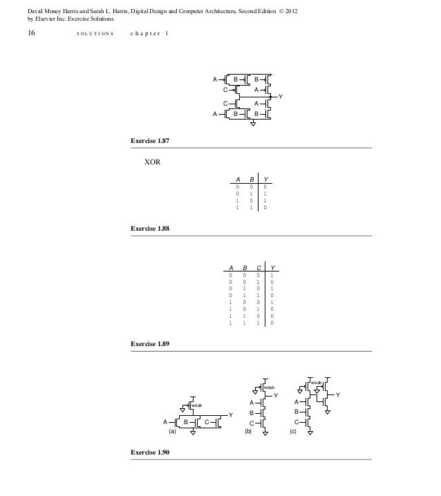 Digital Design And Computer Architecture 2nd Edition Harris Solutions 