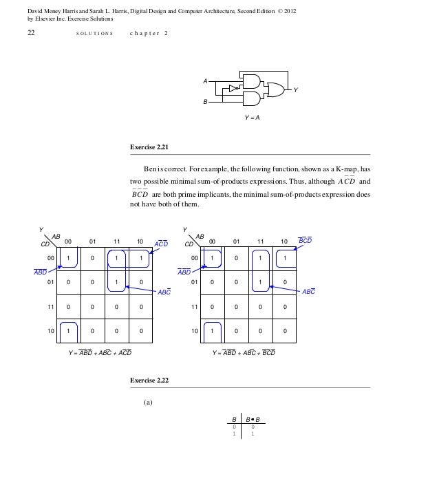 Digital Design And Computer Architecture 2nd Edition Harris Solutions 