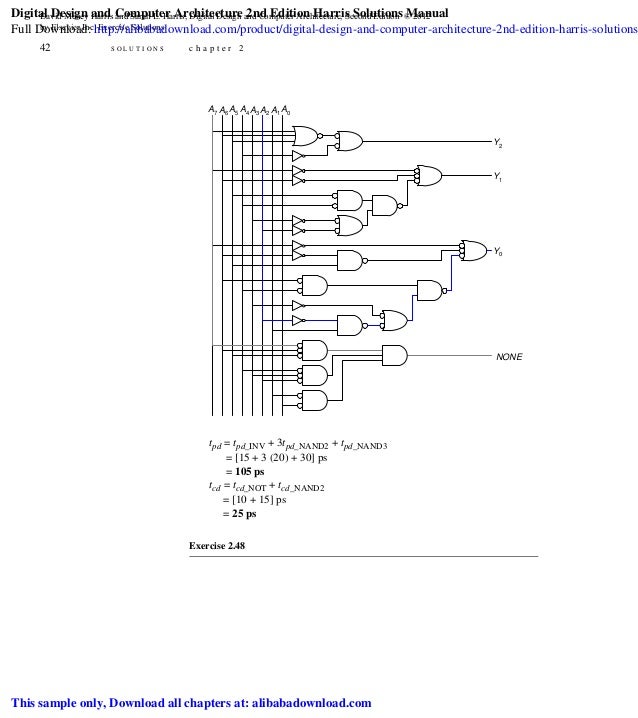 Digital Design And Computer Architecture 2nd Edition Harris Solutions
