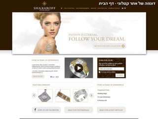 ‫דוגמה של אתר קטלוגי - דף הבית‬
 