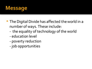 Digital Divide Powerpoint