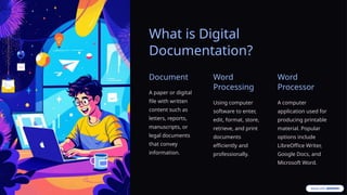 Comprehensive Guide to Digital Documentation and Word Processing ...