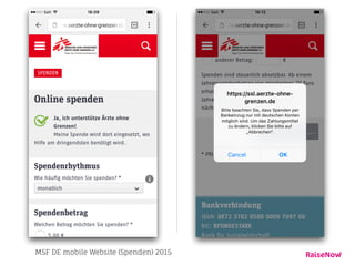 MSF DE mobile Website (Spenden) 2015
 