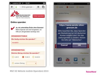MSF DE Website mobile (Spenden) 2013
 