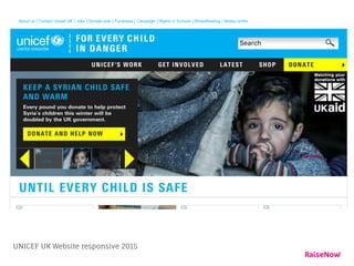 UNICEF UK Website responsive 2015
 