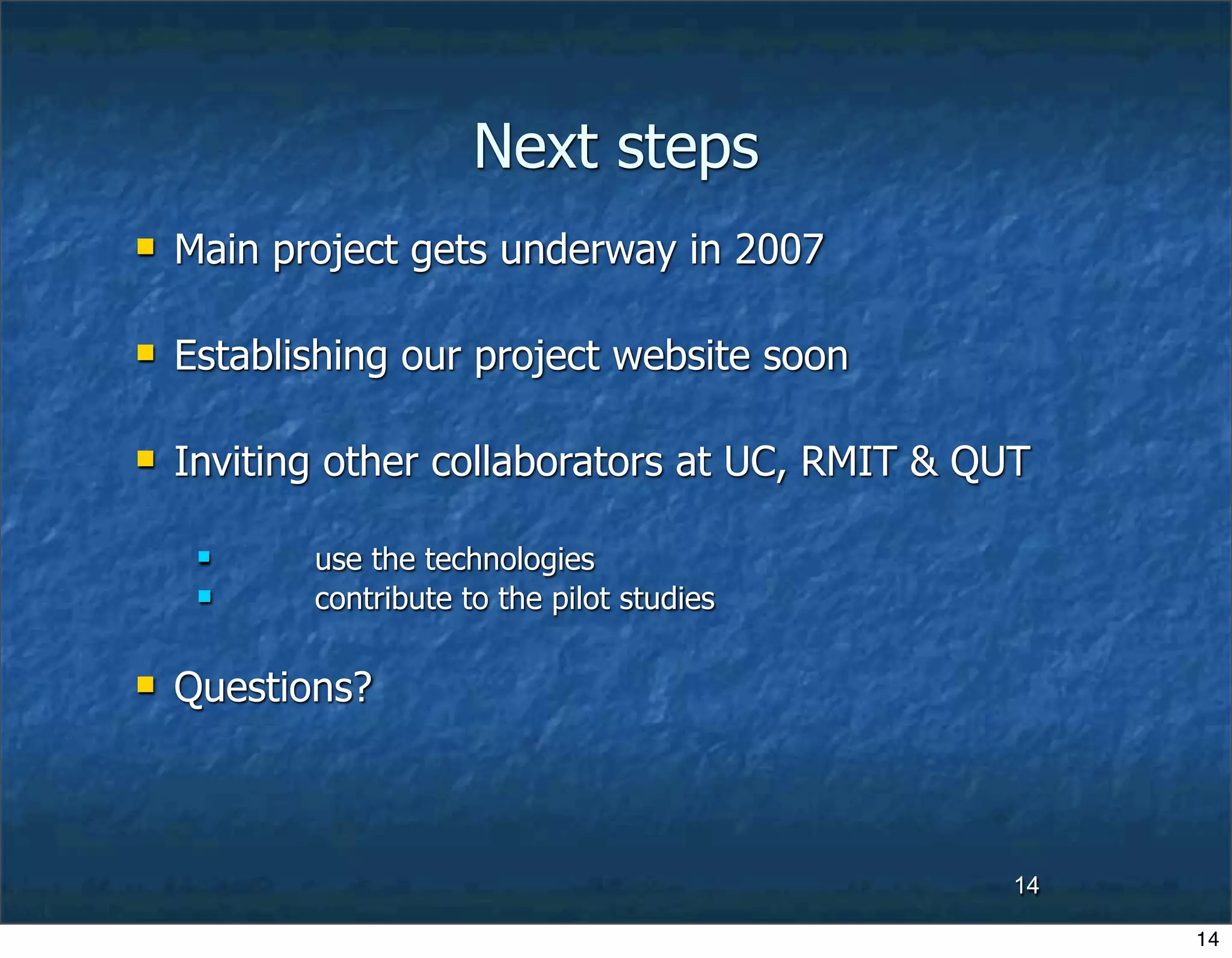 Digital Learning Communities-2006