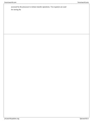 accessed by the processor to initiate transfer operations. Two registers are used
for storing the
Smartzworld.com Smartworld.asia
jntuworldupdates.org Specworld.in
 