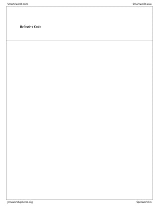 Reflective Code
Smartzworld.com Smartworld.asia
jntuworldupdates.org Specworld.in
 