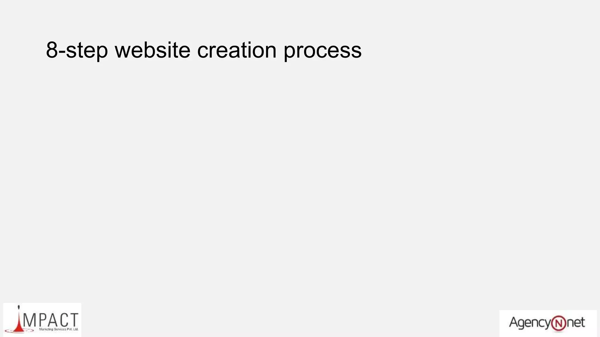 8-step website creation process
 
