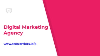 Digital Marketing
Agency
www.seowarriors.info
 