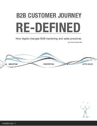 B2B CUSTOMER JOURNEY
RE-DEFINED
How digital changes B2B marketing and sales practices.
by Chris Krakowski
mediaman //
 