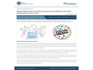 Digital Marketing for Pharmaceutical and Medical Devices: Expectations from FDA