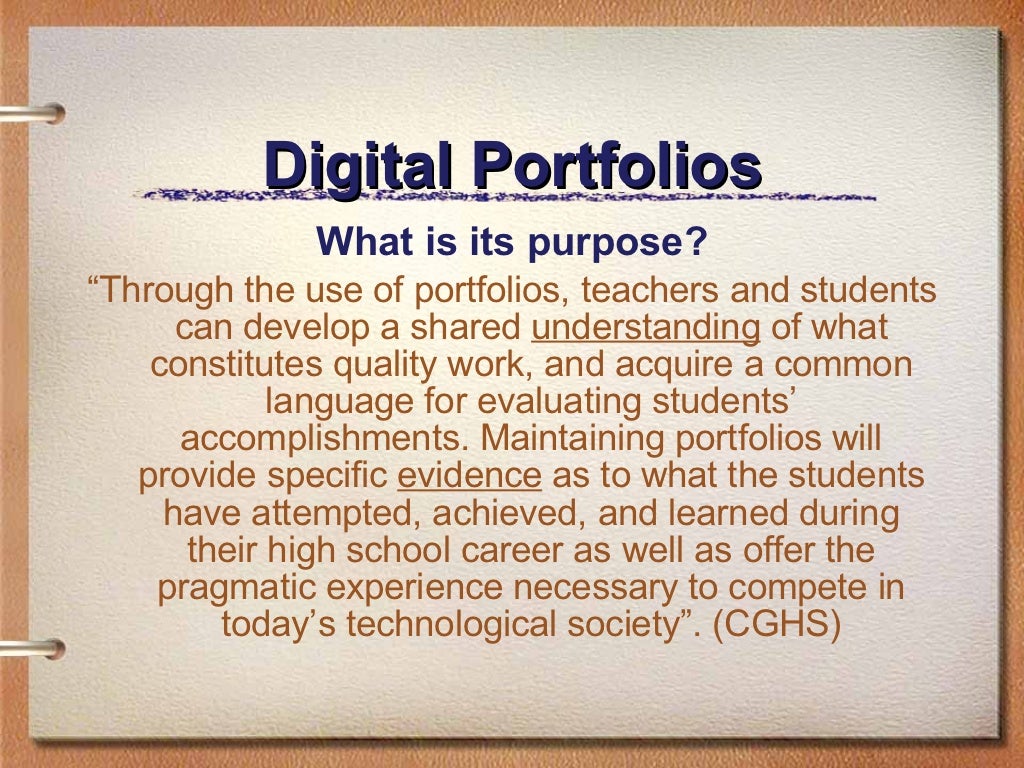 Digital Portfolios Overview