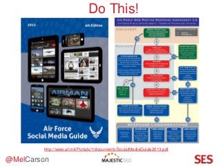 @MelCarson
http://www.af.mil/Portals/1/documents/SocialMediaGuide2013.pdf
Do This!
 