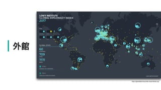 | 外館
https://globaldiplomacyindex.lowyinstitute.org/
 