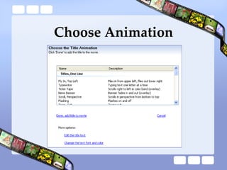 Choose Animation 