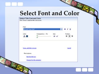 Select Font and Color 