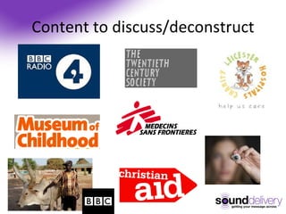 Content to discuss/deconstruct