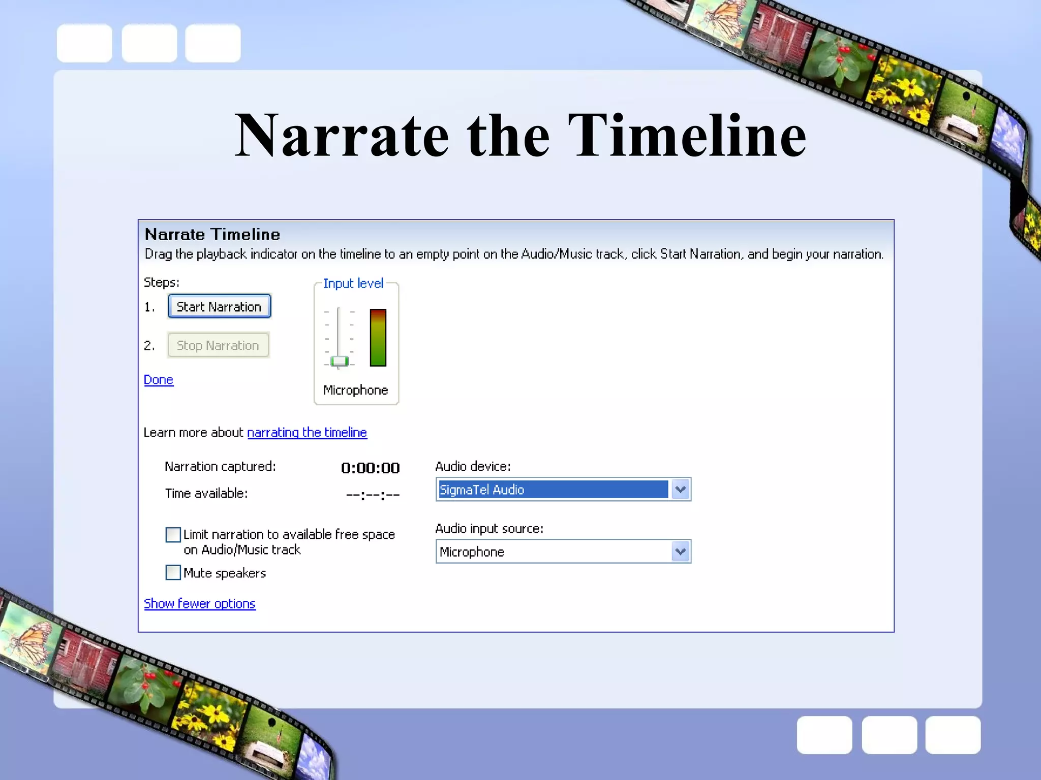 Narrate the Timeline 