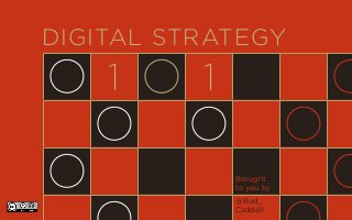 DIGITAL STRATEGY
1 1
Brought
to you by
@Bud_
Caddell
 