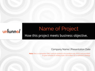 How this project meets business objective.

 
