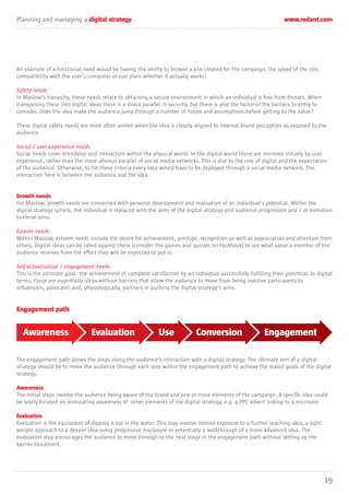 Planning and managing a digital strategy www.redant.com
19
An example of a functional need would be having the ability to ...
