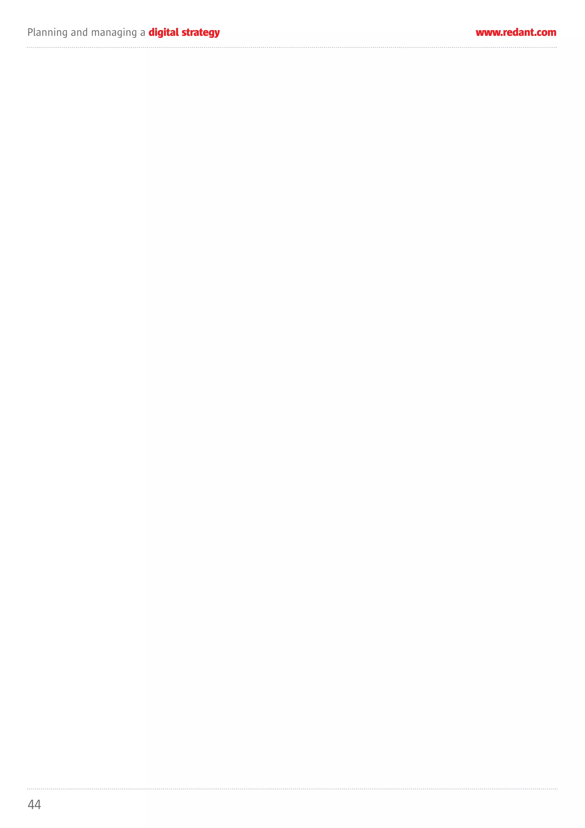 Planning and managing a digital strategy   www.redant.com




44
 