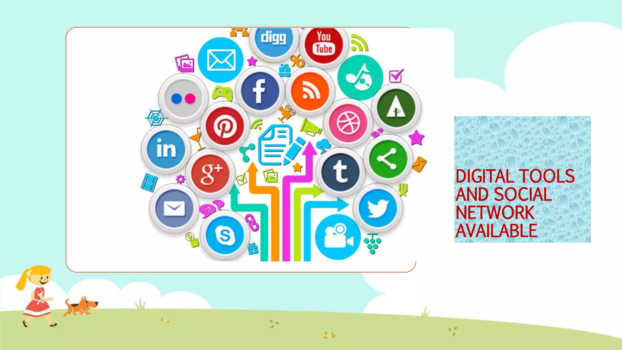 DIGITAL TOOLS
AND SOCIAL
NETWORK
AVAILABLE
 