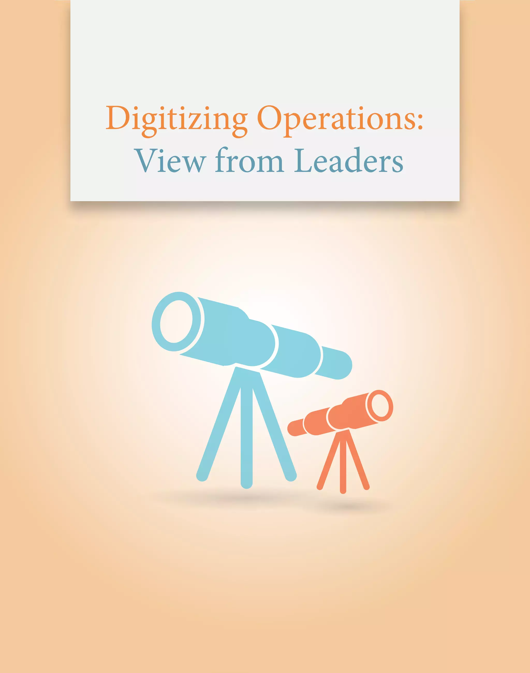 Digitizing Operations:
View from Leaders

 